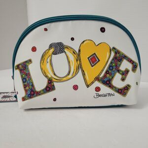 NWT Brighton Charmed Love 2-Piece Zippered Jewelry Pouch Cosmetic Bag Set